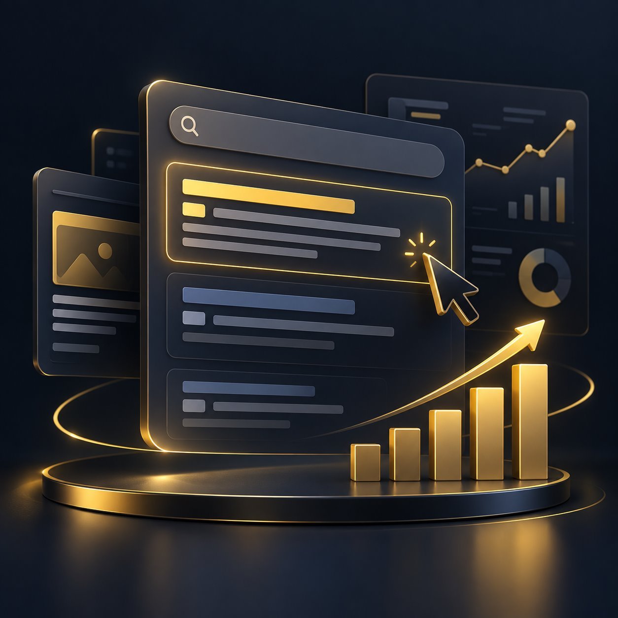 Google Ads and pay-per-click campaign analytics illustration